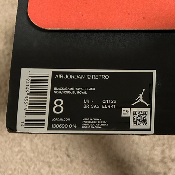 Men’s Jordan 12 Game Royal - Picture 7 of 7